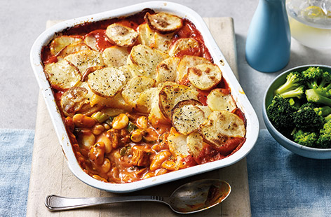 This simple tuna and butter bean pie takes under an hour to cook and comes packed full of protein. 