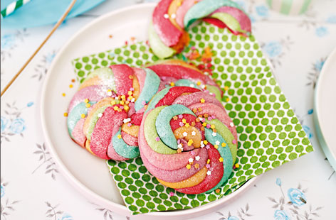 Your children will love creating these bright, colourful and fun biscuits, with cream cheese, icing sugar and vanilla extract. Talk about tasty! 