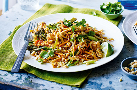 There's so much to love about this pad Thai – it's vegetarian, it's packed with authentic flavour, and it takes just 20 minutes to make. Adding cauliflower and broccoli florets to this midweek dinner idea creates a wonderful vegetarian alternative