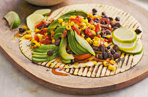 Make juicy sweetcorn the star in this vegan fajitas recipe that's perfect for a Friday night feast