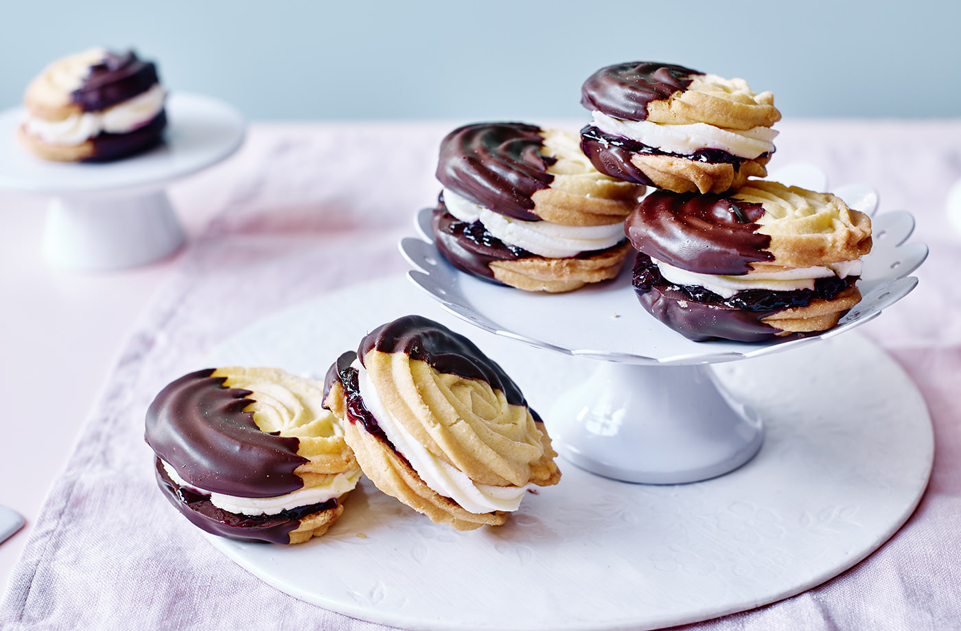 Black forest Viennese whirls recipe