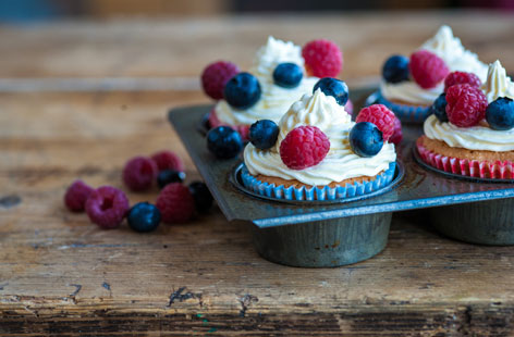 William Drabble’s victoria sponge cupcakes is perfect for getting the kids involved with cake mix and calling on their creative side in decorating the cakes