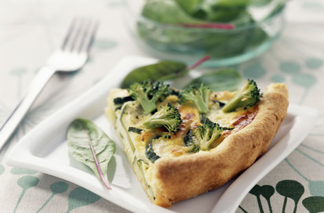 There's nothing like quiche for lunch, and this version calls for courgette and broccoli: two of your five-a-day no less. To make, start with the pastry, then while it is chilling, prepare the filling. Once ready, the quiche can be frozen for up to three months.