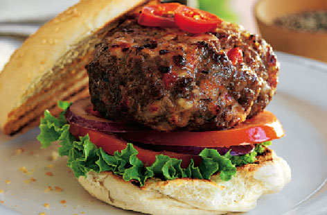 Add some spice to the barbecue with these jalapeño-filled burgers. As well as some delicious chilli heat, the burger patties are also made with mustard, soy sauce and cheese for a total taste delight. If you like it hot, add extra jalapeños to serve.
