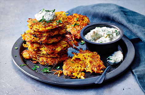 Got some leftover veg at the back of your fridge? Cut down on food waste and make these crispy carrot and parsnip fritters