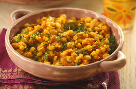 A delicious healthy, spiced dinner that's both healthy and vegan! This easy channa dhal is quick to cook and perfect to try on meat-free Mondays.