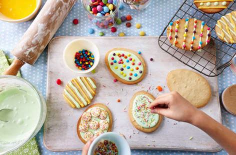 Get creative this Easter with these colourful egg biscuits. Cracking fun to make and delicious to eat!