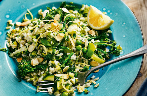 This vibrant rice dish is absolutely crammed with tasty vegetables and works well as a light lunch or side.