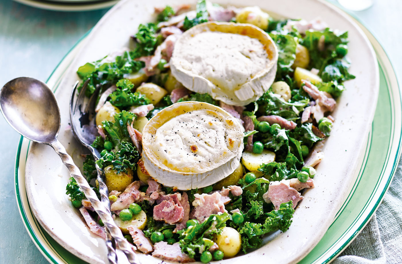 Ham, potato and kale salad with goat's cheese recipe