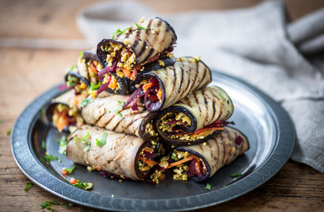 This lovely vegetarian dish from Alfred Prasad is perfect for introducing kids to aubergines