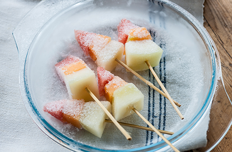 These fruity lollies are really easy to put together and are perfect for hot summer days