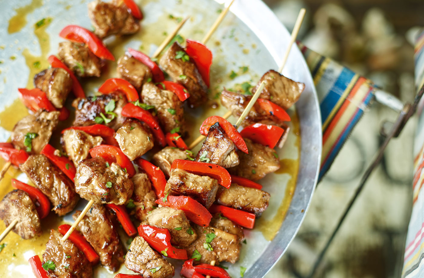Korean pork skewers recipe