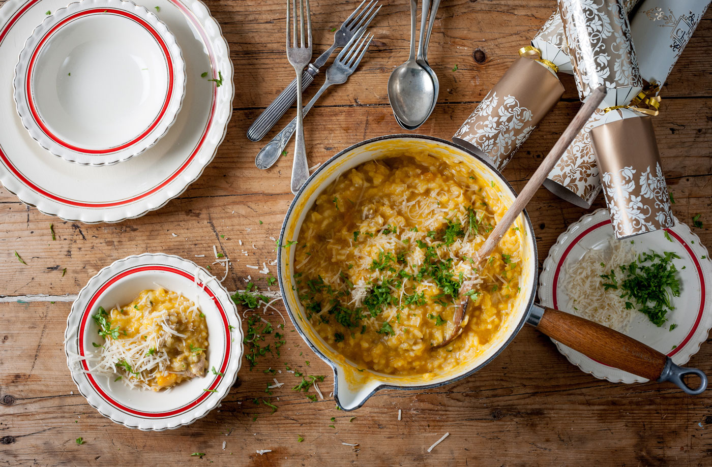 William Drabble's pumpkin and turkey risotto recipe