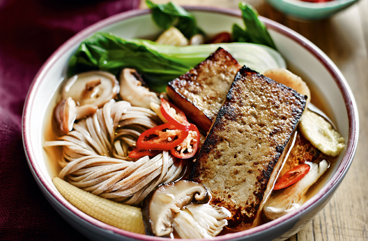 Marinated tofu and vegetable ramen recipe