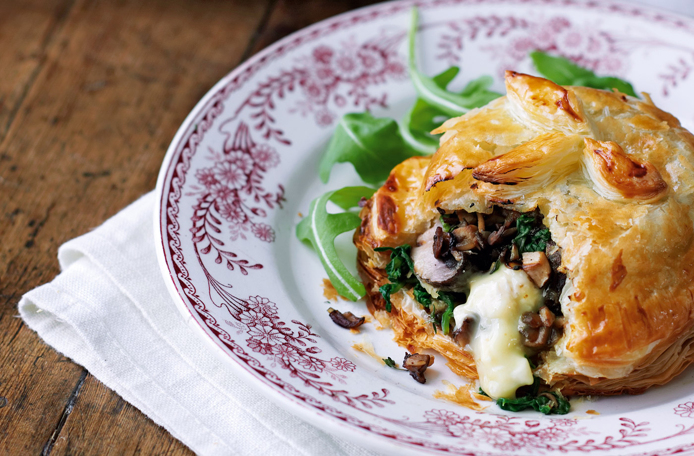 Mushroom and Camembert wellingtons recipe