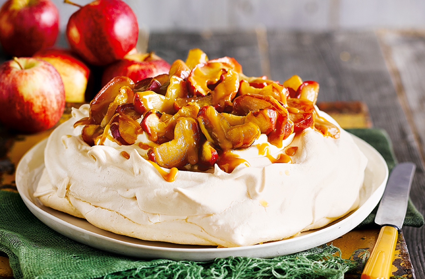 Autumn apple Pavlova recipe