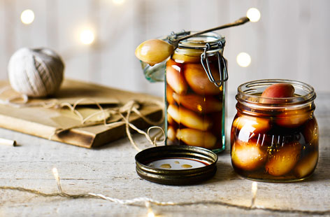 This a great way of using up leftover shallots – and it's really simple, too. Malt vinegar and honey give it that distinctive tangy taste. One thing's for sure, it'll be hard to go back to shop-bought pickled onions after you've made these.