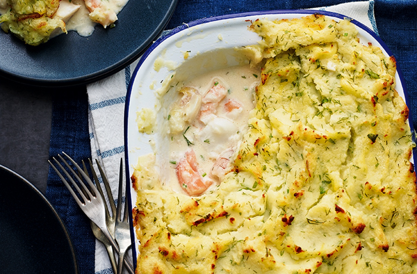 Smoked fish pie with lemon and herb mash recipe