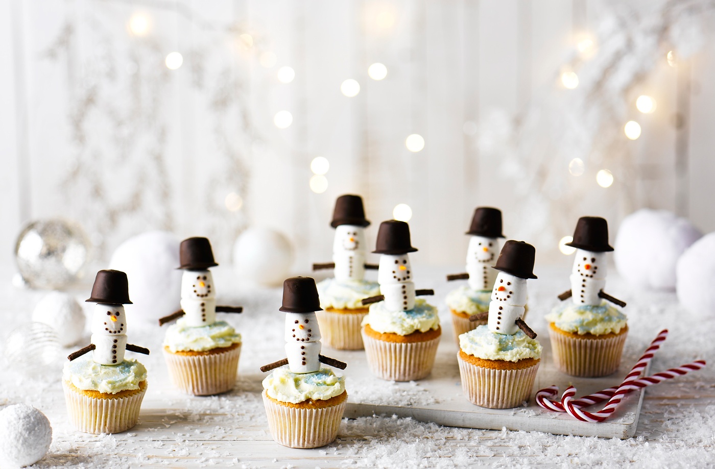 Snowman cupcakes recipe