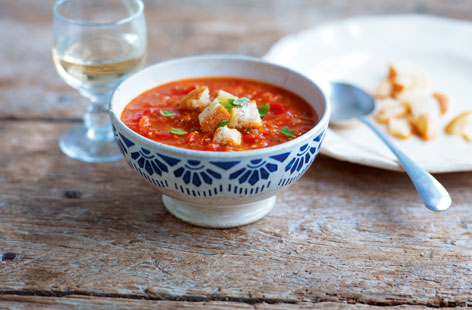 A classic tomato soup made using delicious Tesco Finest temptation tomatoes, this simple, healthy recipe is a great one to start with if you've never made soup. Make extra and freeze for another time.