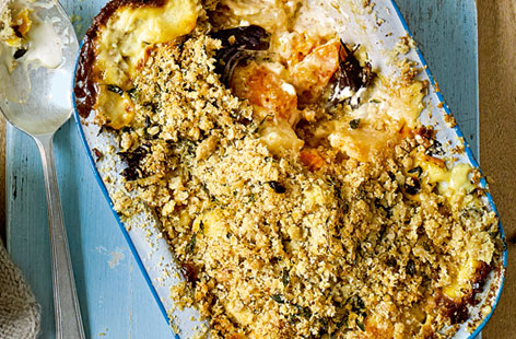 Try something different with this savoury crumble for a delicious veggie main