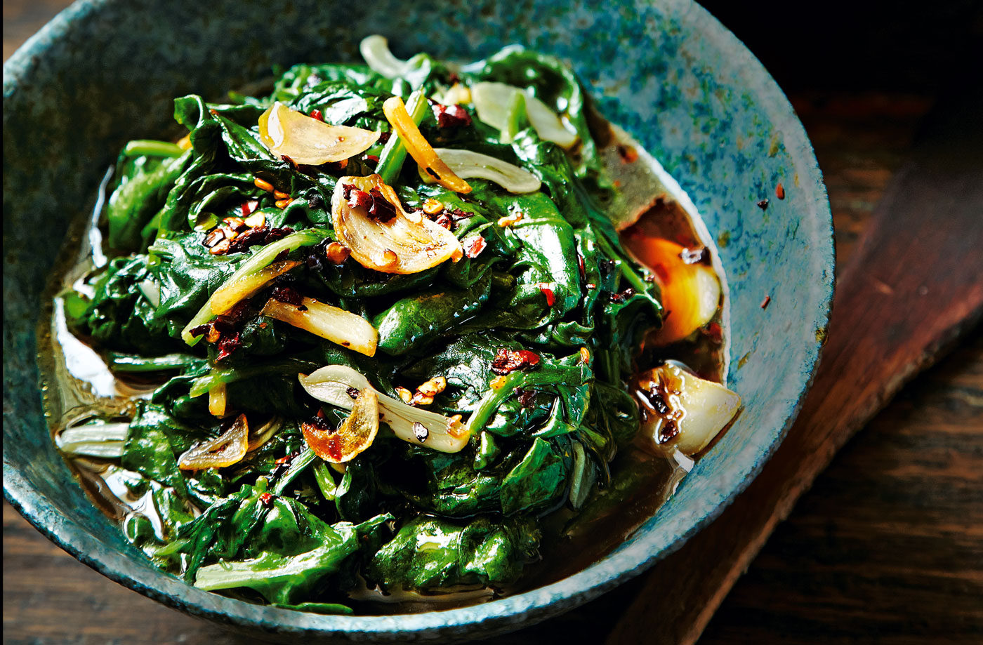 Garlicky spinach  recipe