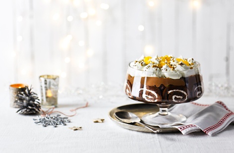 A fresh twist on a favourite Christmas dessert, combining chocolate and orange