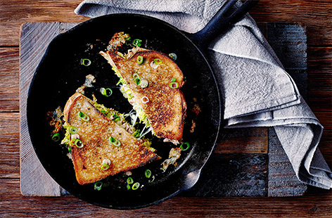 Using tinned tuna and leftover veggies, this simple tuna melt is a satisfying lunch that also helps cut down on food waste. Adding mayonnaise to the melting cheese filling makes it extra rich and creamy for a perfect, easy, fridge-raid lunch for one.